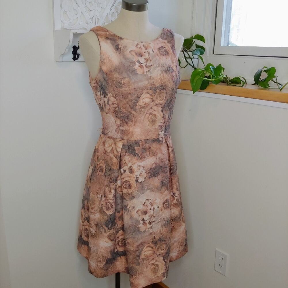 Badgley Mischka Rose Gold Dress Low Back